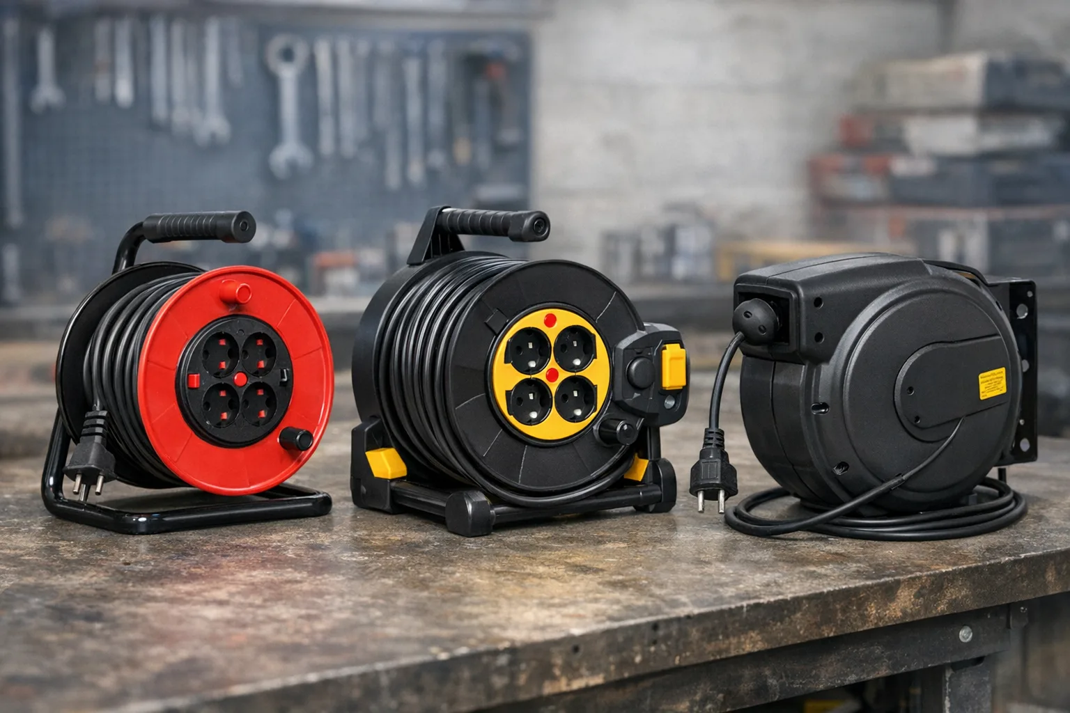 Kabeltrommel Arten im Vergleich: Handbetriebene, elektrische und Automatik