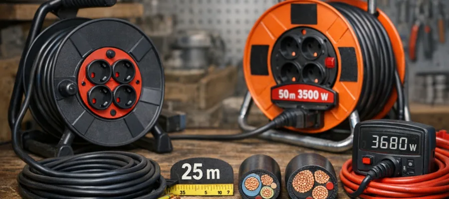 Kabeltrommel Auswahlkriterien: Kabellaenge, Querschnitt und Belastbarkeit