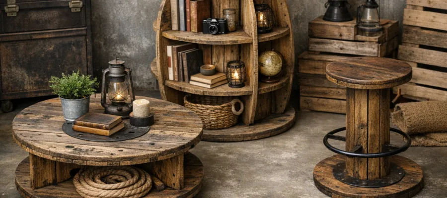 Kabeltrommel DIY: kreative Upcycling-Moebel und Wohnideen