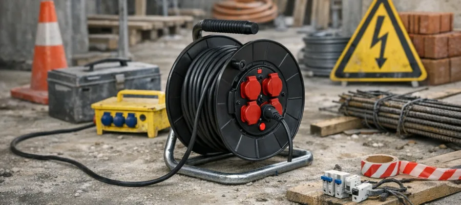 Kabeltrommel auf der Baustelle: Einsatzregeln, Sicherung und Organisation