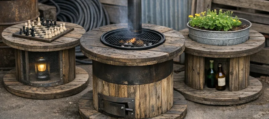 Ungewoehnliche Einsaetze: skurrile Nutzung von Kabeltrommeln