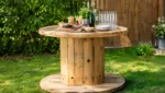 Kabeltrommel Buffet- oder Getraenketisch DIY fuer Feste