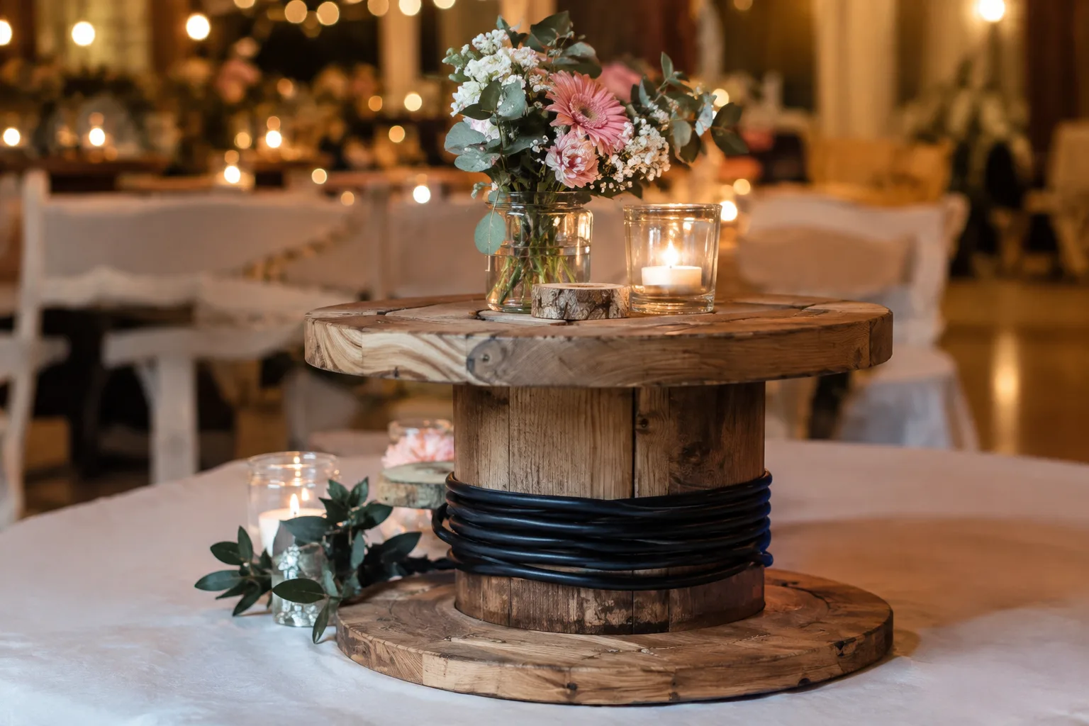 Kabeltrommel DIY fuer Feste und Events: Tische, Deko und praktische Loesungen